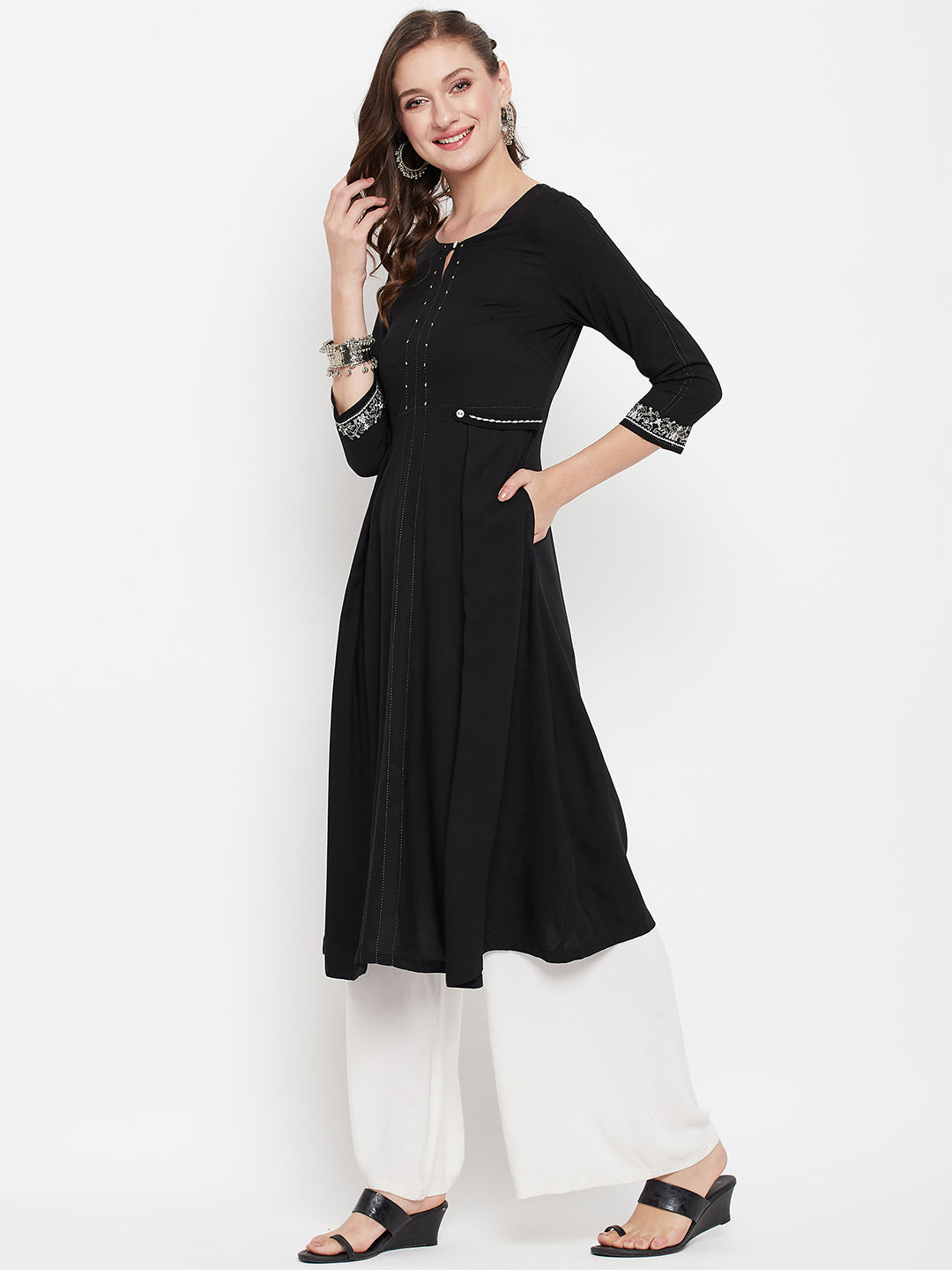 Qena Women Gown Black Dress - Buy Qena Women Gown Black Dress Online at  Best Prices in India | Flipkart.com